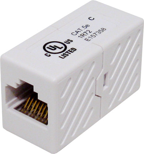 Acoplador CAT5E en línea - Blanco