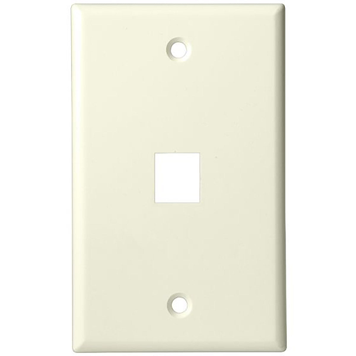 1 Port - Keystone Wall Plate - Standard, 1 Gang, UL - Almond