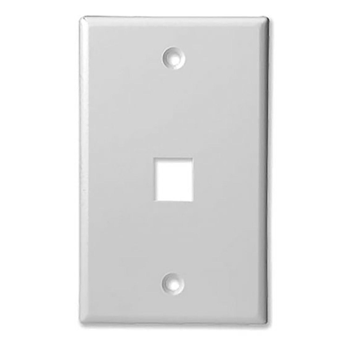 1 Port - Keystone Wall Plate - Standard, 1 Gang, UL - White