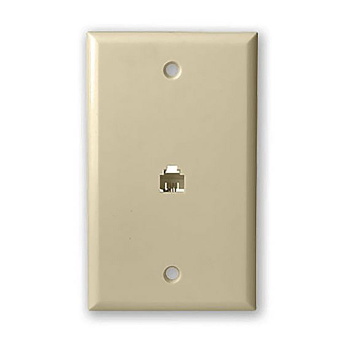 Toma de teléfono empotrable - Placa de pared - Marfil