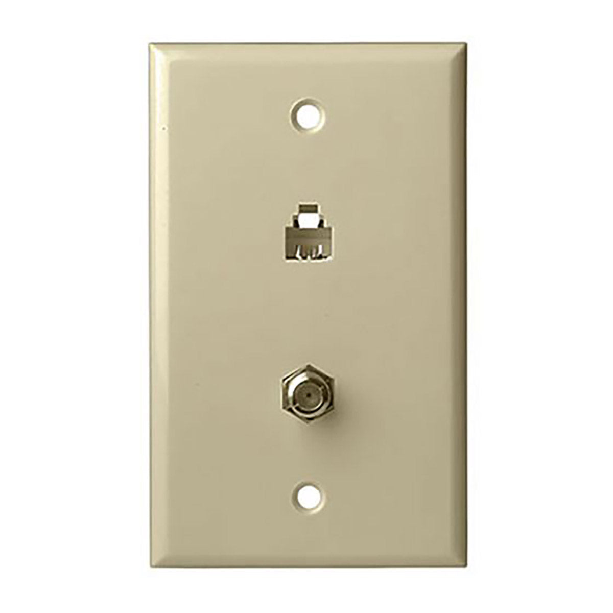 Placa de pared para teléfono y CATV, una pandilla - Almendra