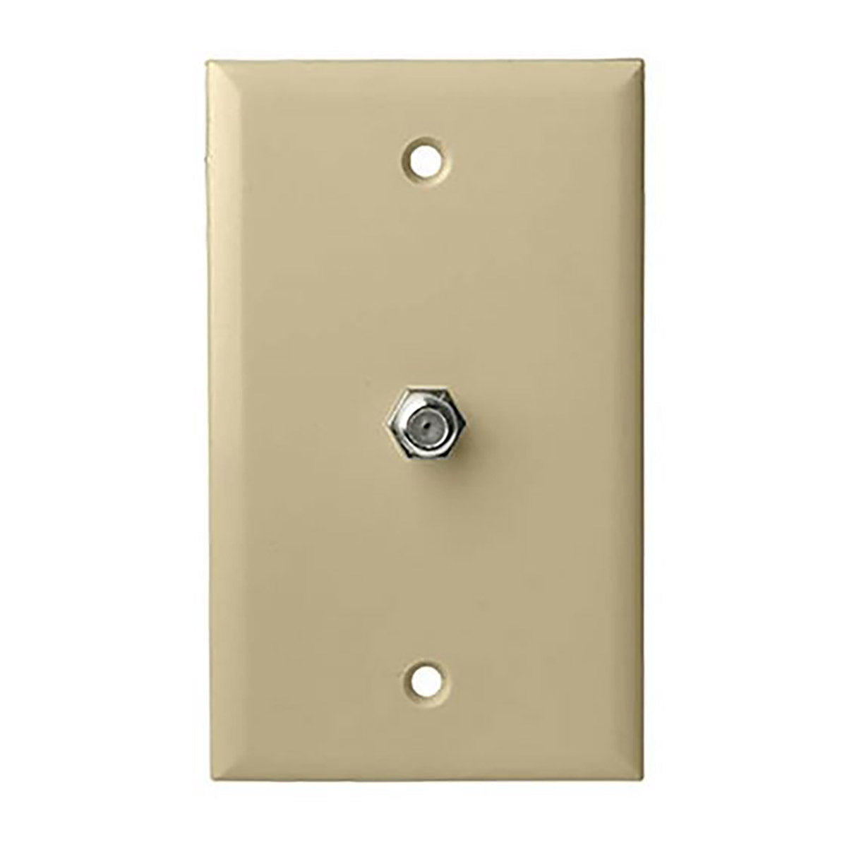 Placa de pared para cable coaxial de 1 toma, homologada por UL - Almendra