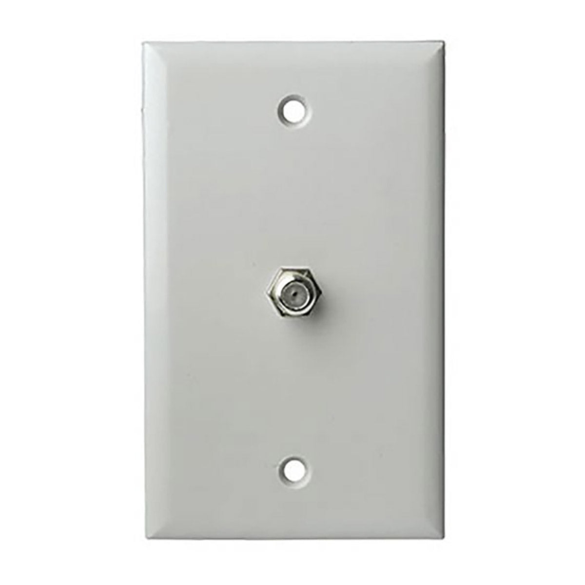 Placa de pared de 1 puerto para cable coaxial, UL - Blanco