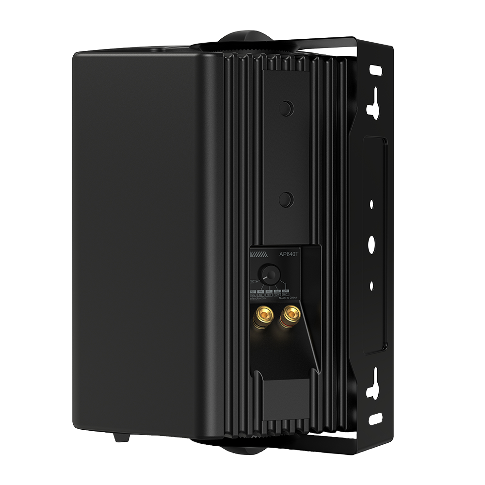 6.5" 3-Way Outdoor Patio Speaker Pair 150W, Optional 70V Tap, IP54 Rated - Black AP640