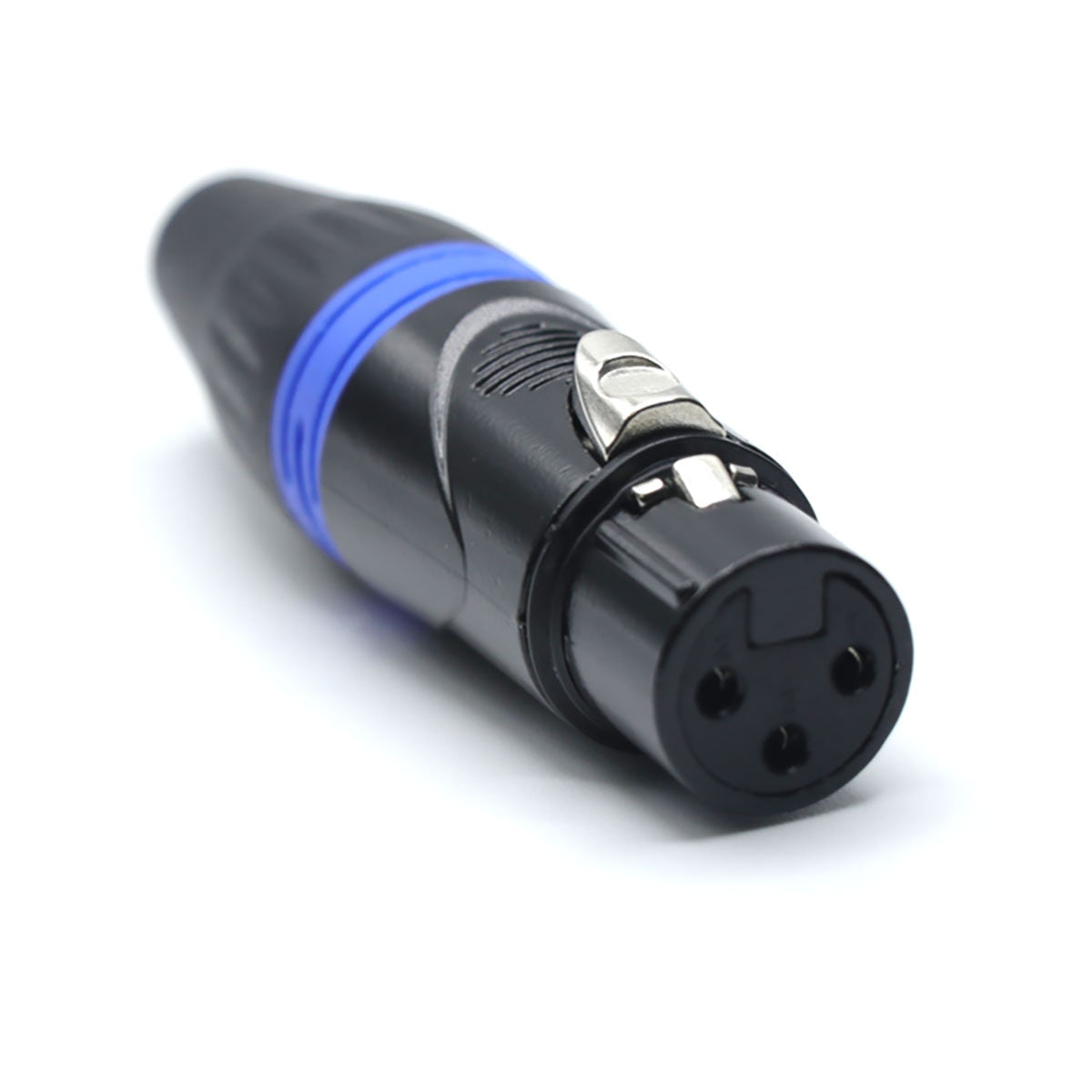 XLR hembra con anillo azul