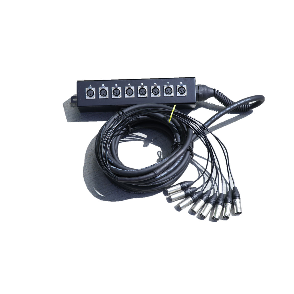 Serpiente de audio XLR de 8 canales de 30' con caja
