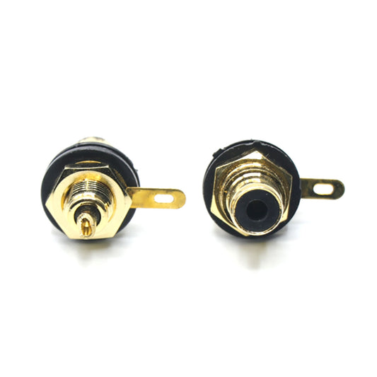 2PK Panel Mount Female RCA Connector