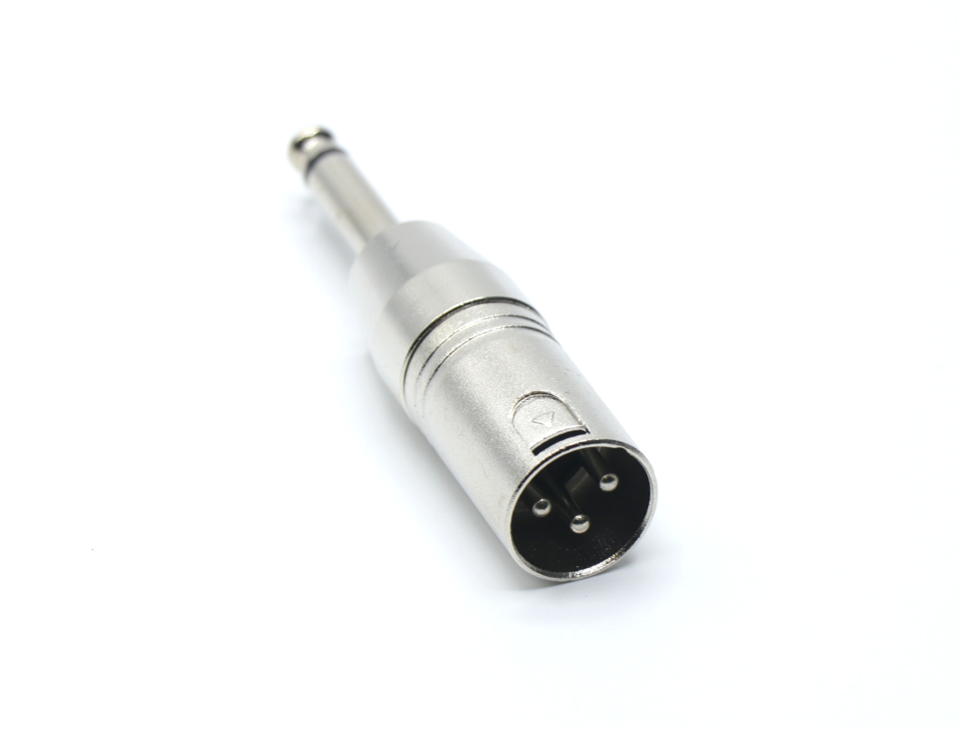 Adaptador XLR macho a mono de 1/4" macho