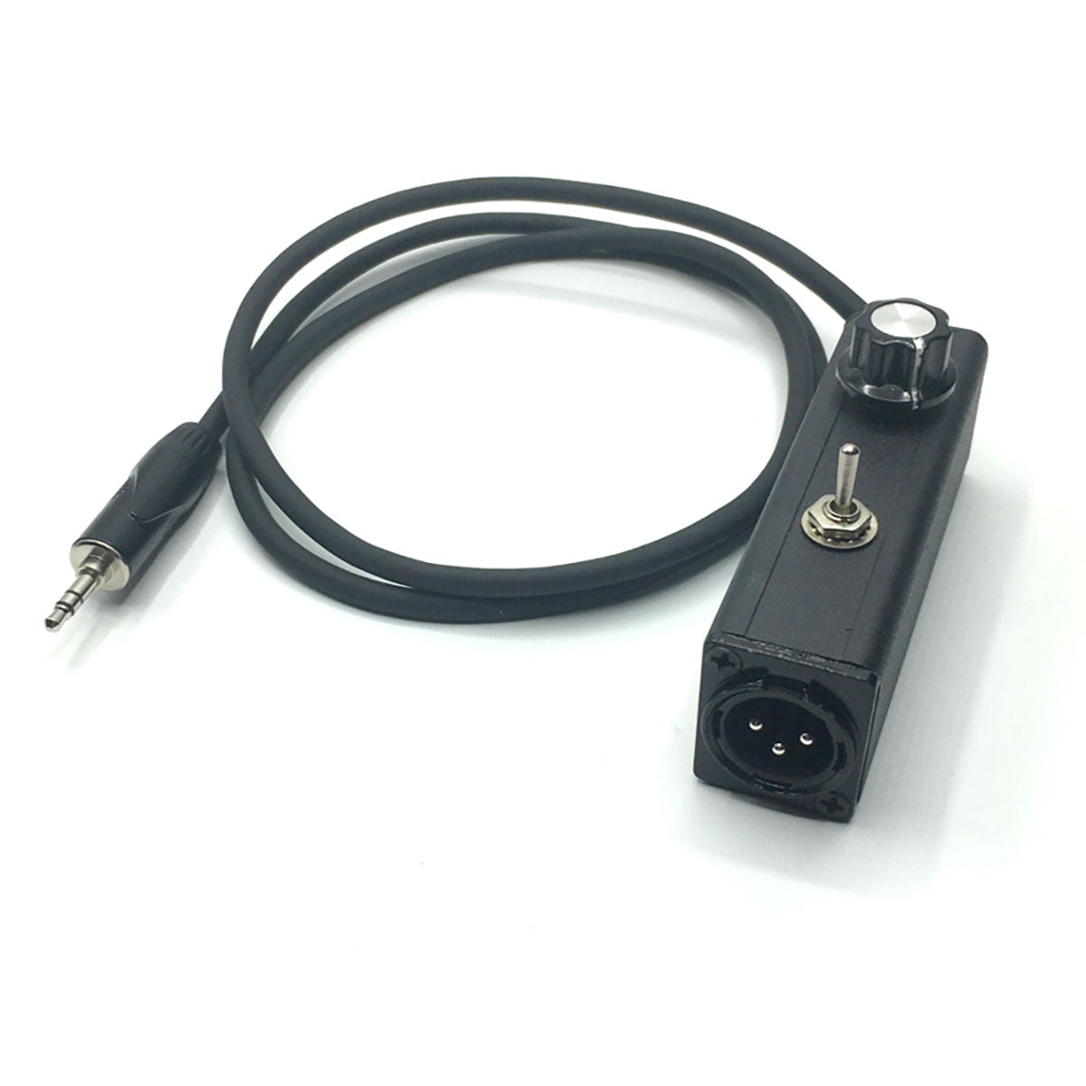 Caja Directa Convertidor de 3.5mm a XLR con Control de Volumen y Eliminador de Ruido (Ground Lift)
