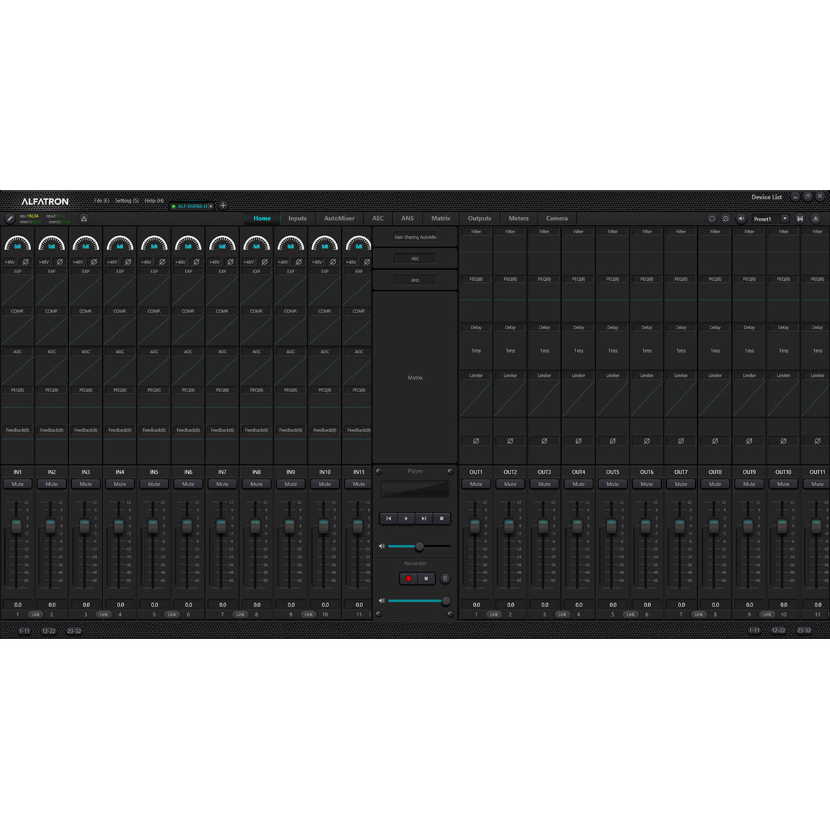 4x4 Audio Digital Sound Processor