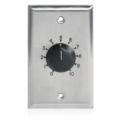 AT100 - 100 Watt Single Gang Stainless Steel 70.7V Commercial Attenuator