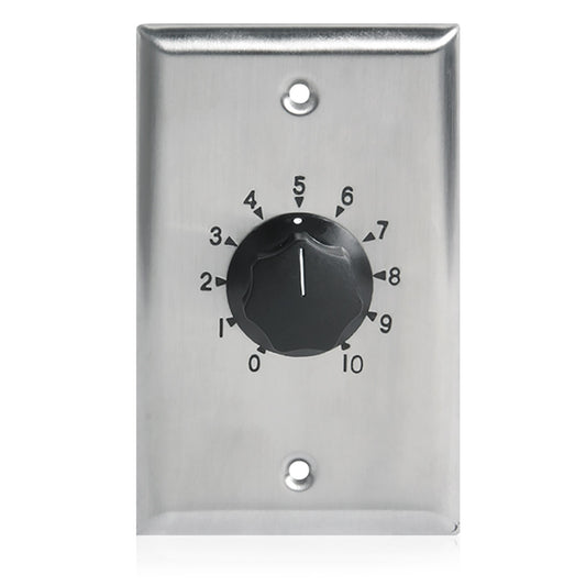 AT100 - 100 Watt Single Gang Stainless Steel 70.7V Commercial Attenuator
