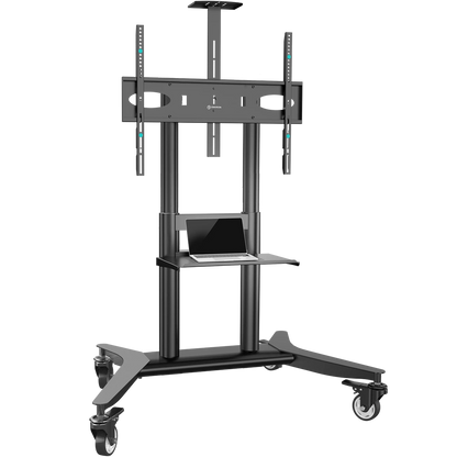 Mobile TV stand for TVs 55"-90", Max 198 lbs