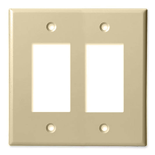 Double Gang - Decorator Style - Face Plate - Ivory