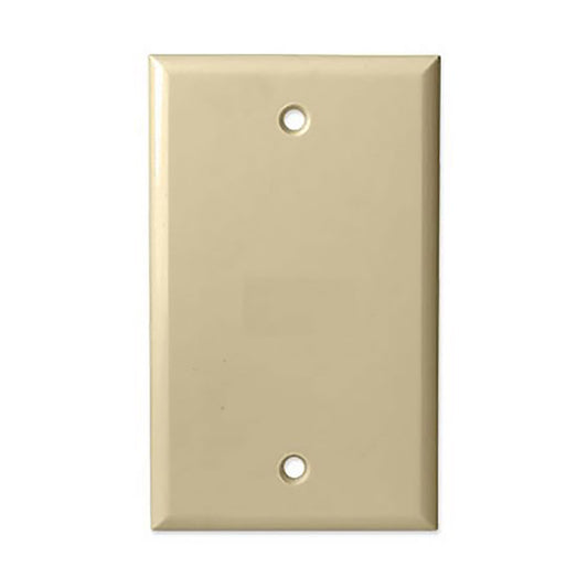 Single Gang Blank Wall Plate - Almond