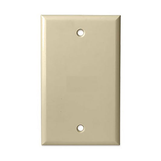Single Gang Blank Wall Plate - Ivory