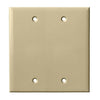 Double Gang Blank Wall Plate - Almond