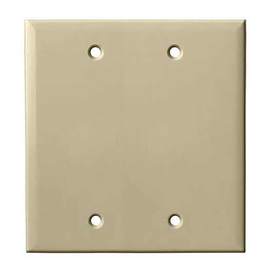 Double Gang Blank Wall Plate - Ivory