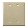 Double Gang Blank Wall Plate - Ivory