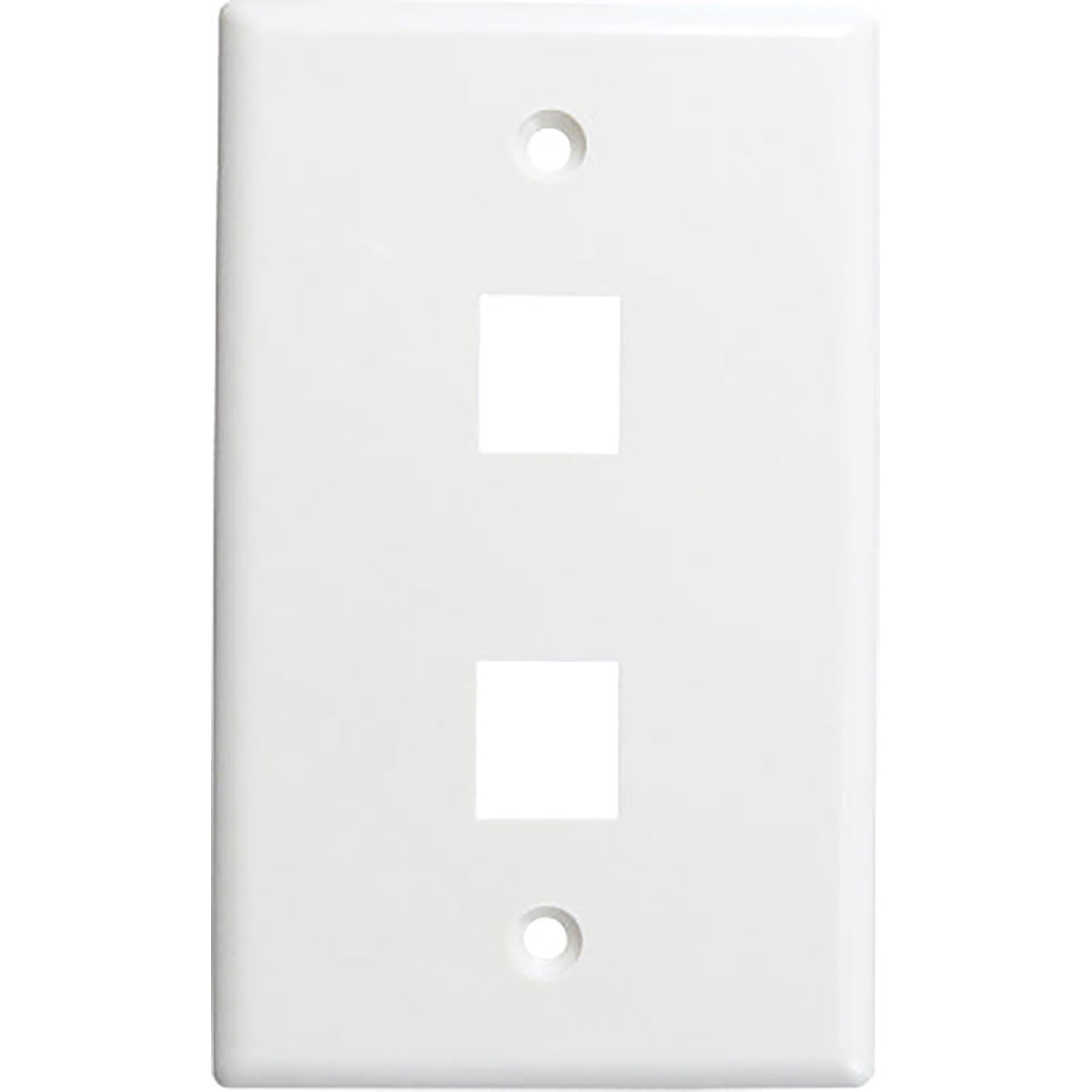 Keystone Wall Plate, 2-Port - White