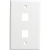 Keystone Wall Plate, 2-Port - White