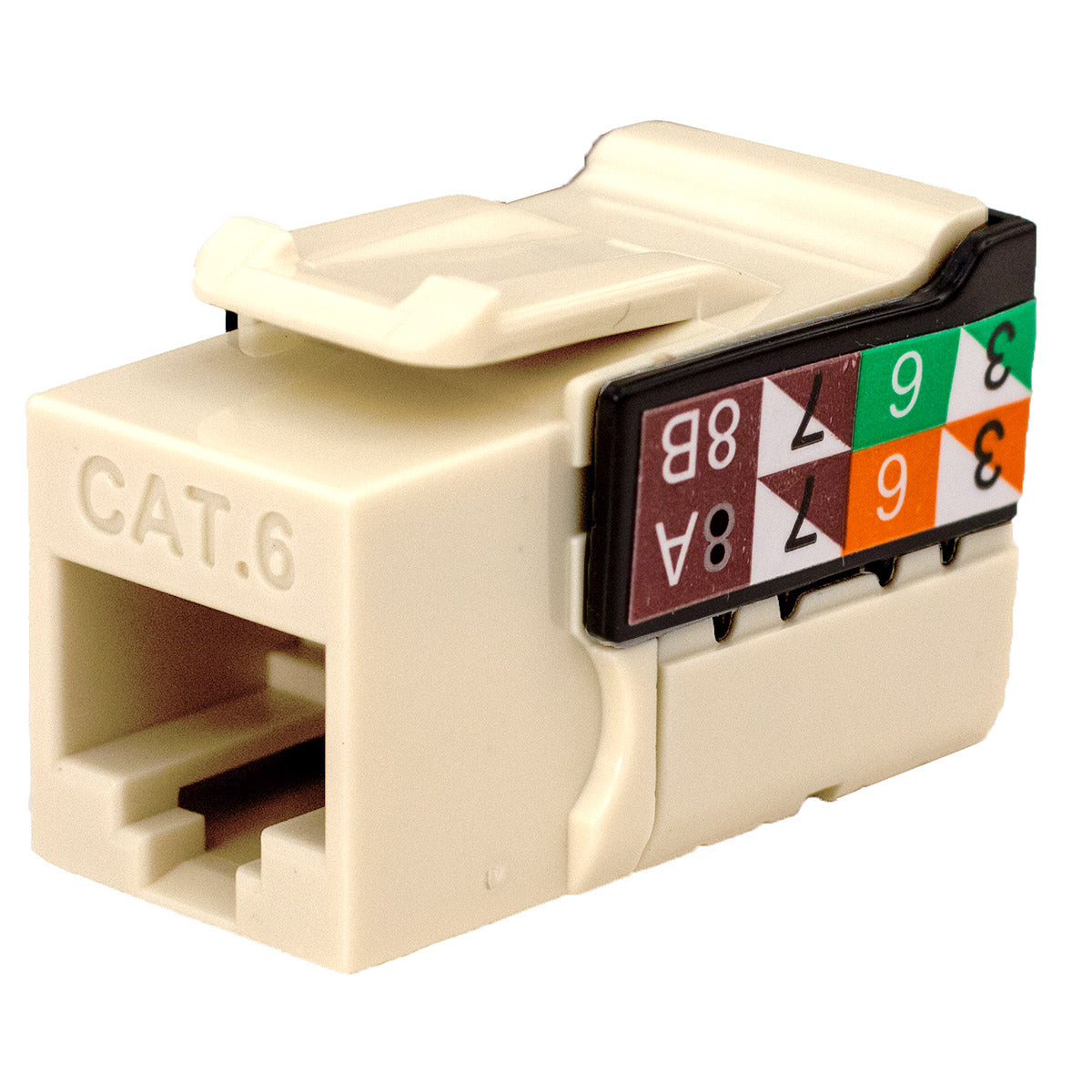 CAT6 V-Max Keystone Jacks | 352 Series - Almond, 25 Pack