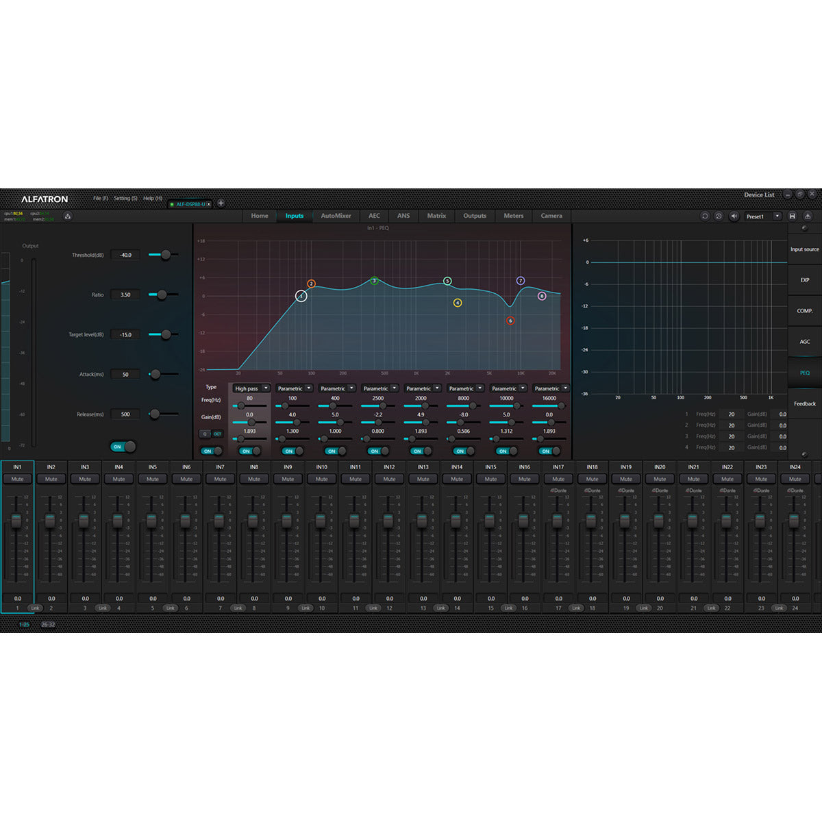 8x8 Audio Digital Sound Processor