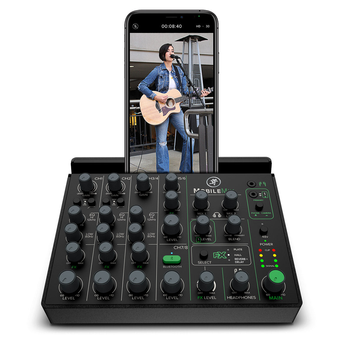 MobileMix 8-Channel USB-Powerable Mixer for A/V Production, Live Sound & Streaming