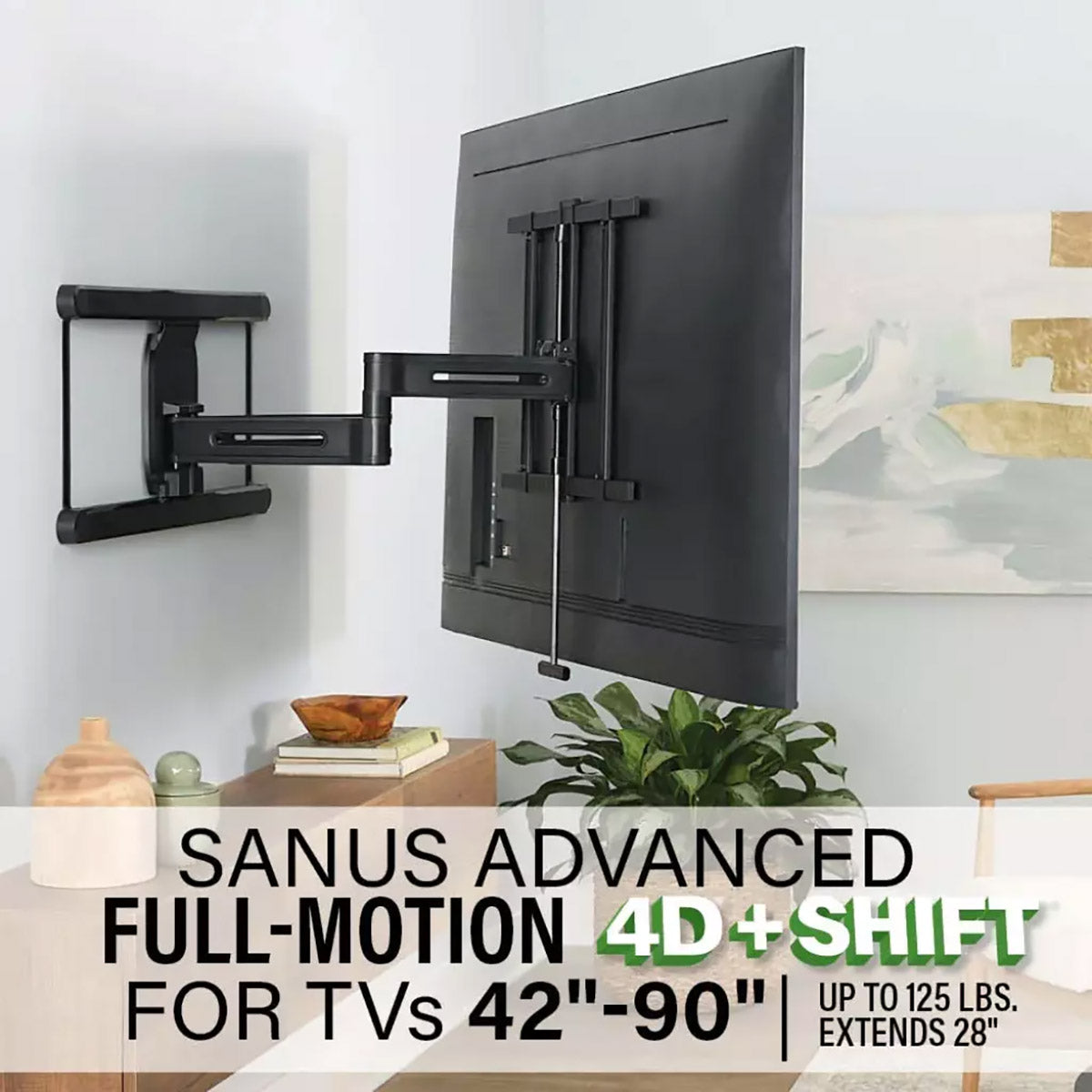 VLF828 - Advanced Full-Motion 4D® + Shift™ TV Wall Mount for TVs 42"-90"