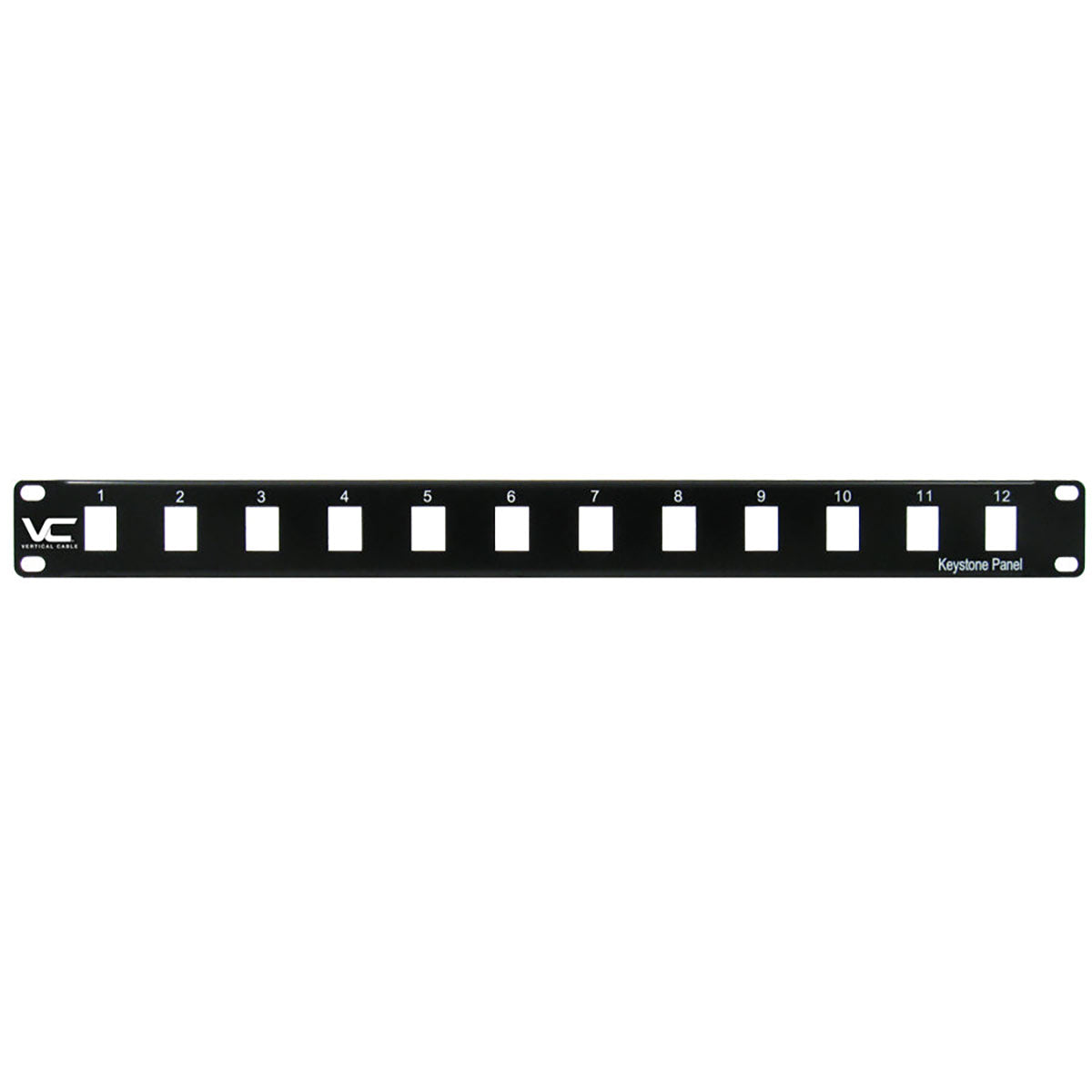 Blank Patch Panel - 12-Port - Black