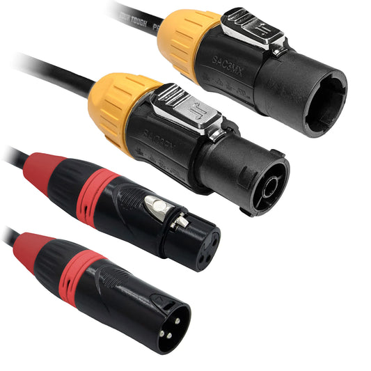 True1 Compatible Male to Female with 3 Pin DMX Combo Cable