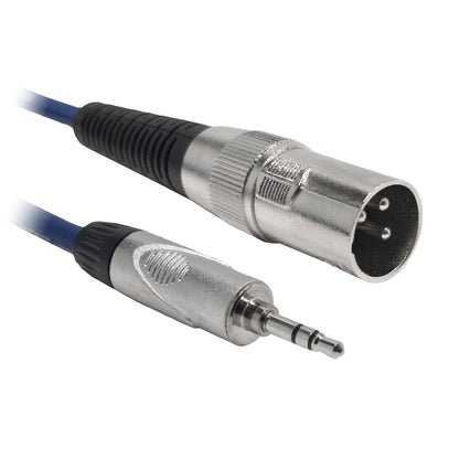 3.5mm TRS to XLR Male - Blue - 10 FT