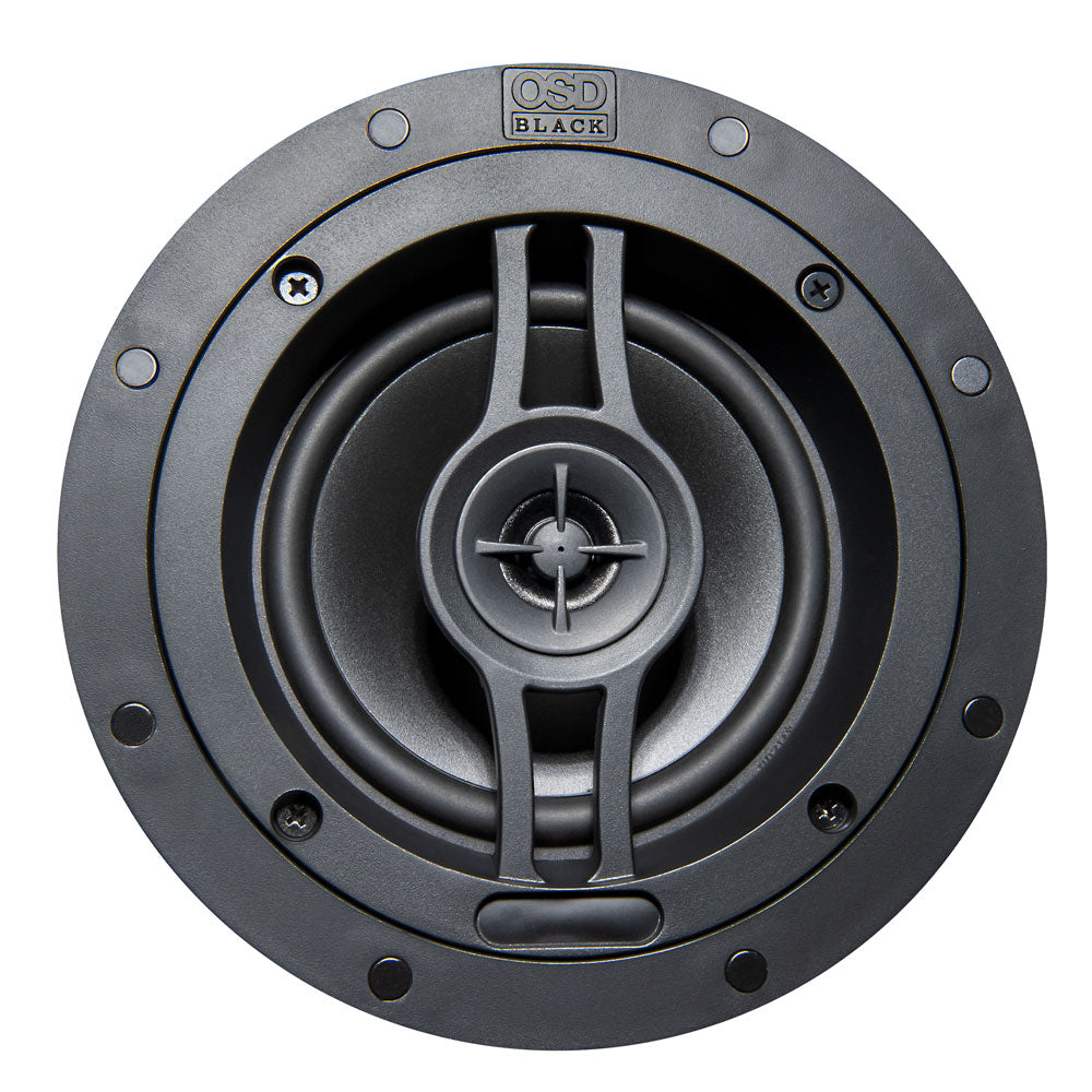 R51 5.25" In-Ceiling Speakers w/ 1/2" Silk Soft Dome Tweeter, Pair, Black Series