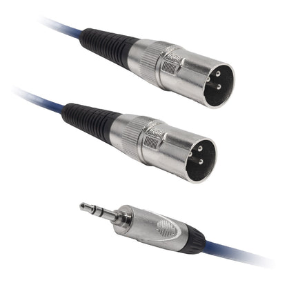 3.5mm Stereo Male to (2) XLR Male Patch Cable