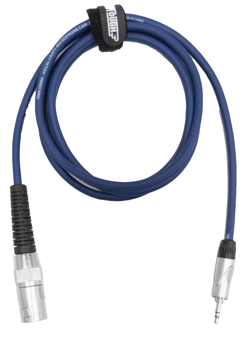 3.5mm TRS to XLR Male - Blue - 6 FT