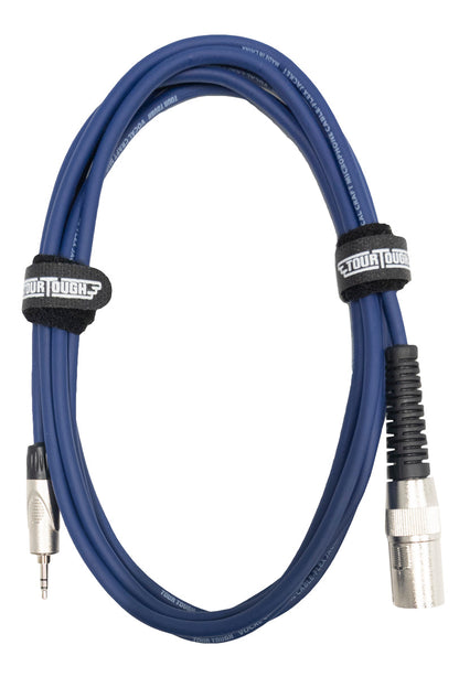 3.5mm TRS to XLR Male - Blue - 10 FT