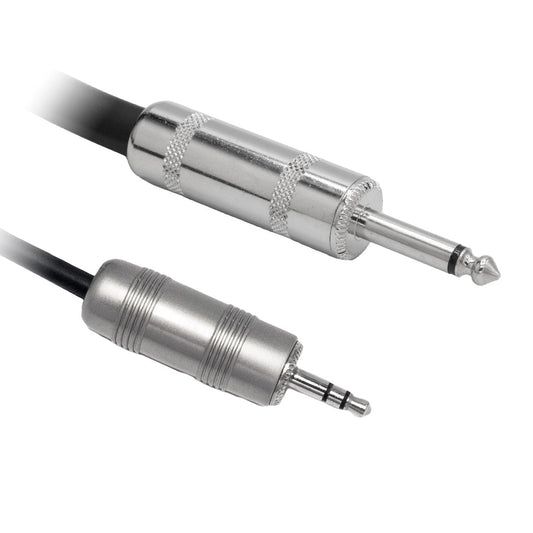 3.5mm Stereo Male to 1/4" Male Mono Patch Cable