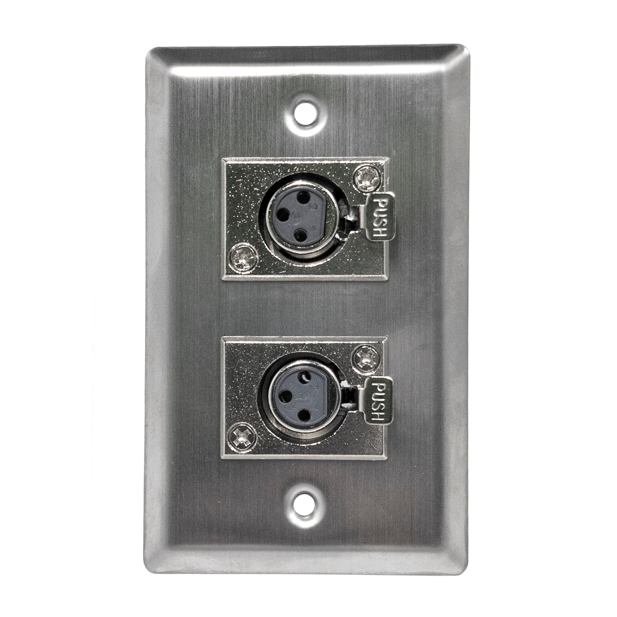 Dual XLR Female Wall Plate