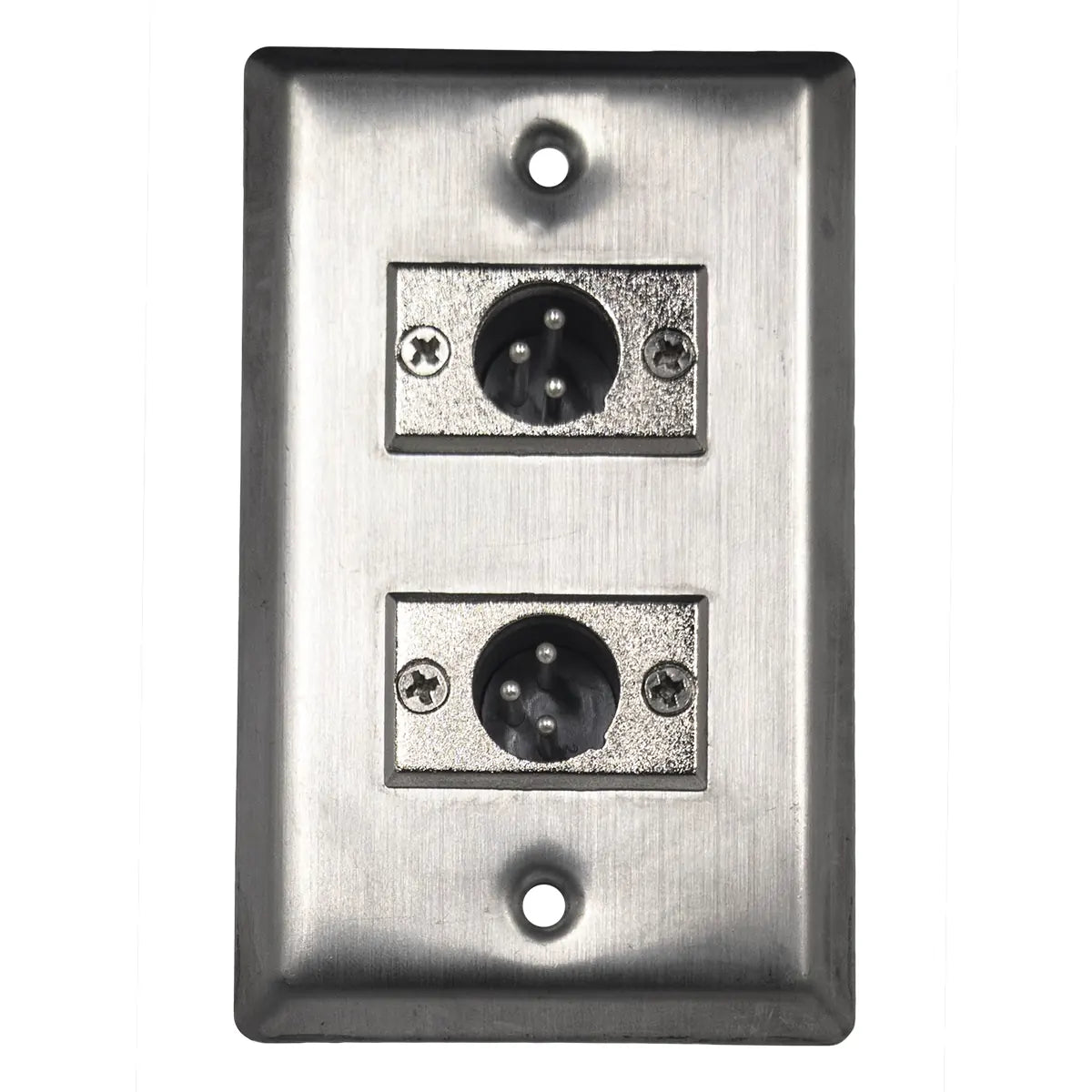 Dual XLR Male Wall Plate