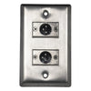 Dual XLR Male Wall Plate